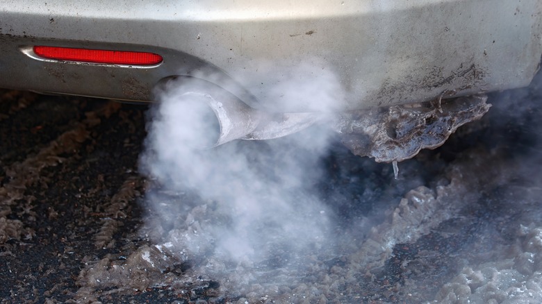 Car Idling In The Cold