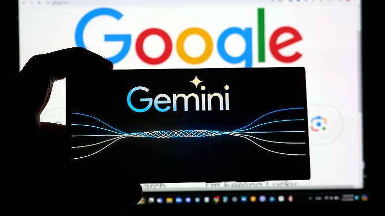 Gemini illustration on a phone