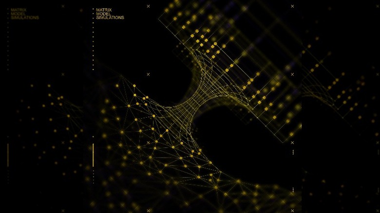 Matrix model simulation of a black hole