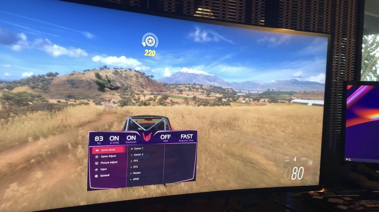 G-Sync monitor playing Forza