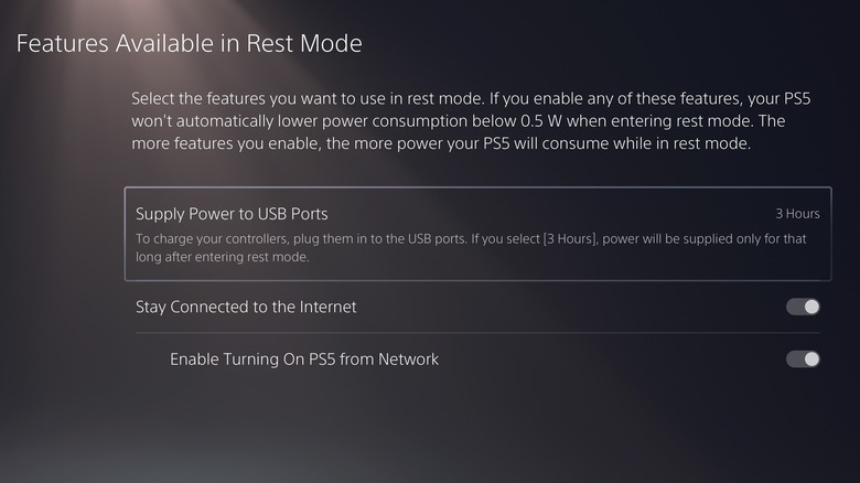 Features Available in PS5 Rest Mode