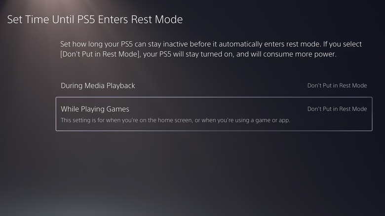 Time Limit Before PS5 Enters Rest Mode