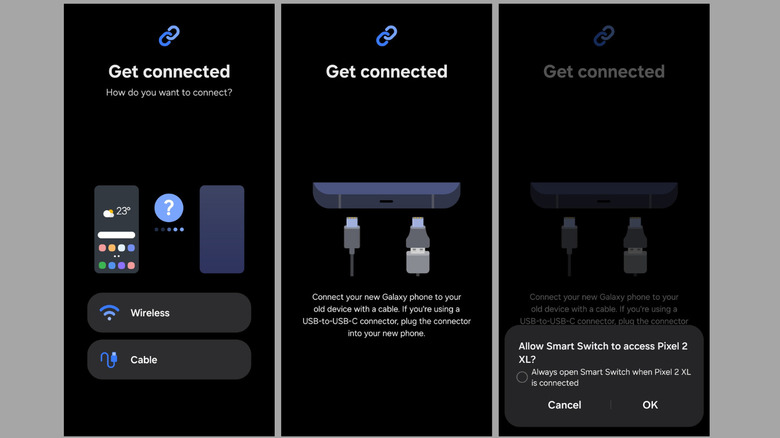 Transfer data from Android to Samsung phone using Smart Switch