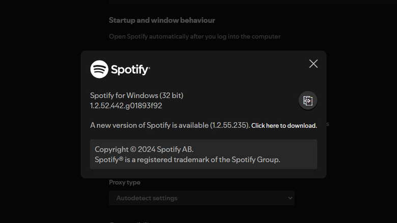 Updating the Spotify app on Windows