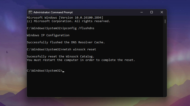 Flushing the DNS on Windows Command Prompt