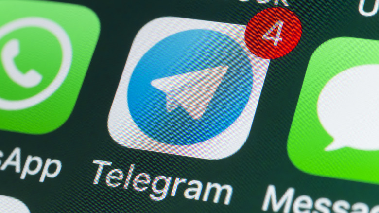 Telegram icon on iPhone