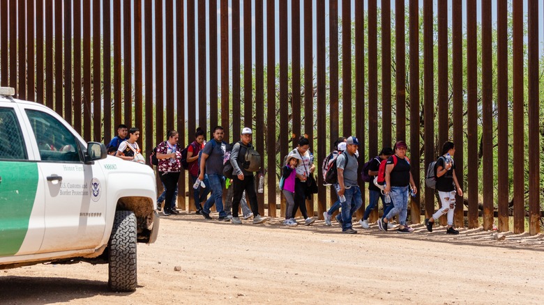 Migrants at US Mexico border