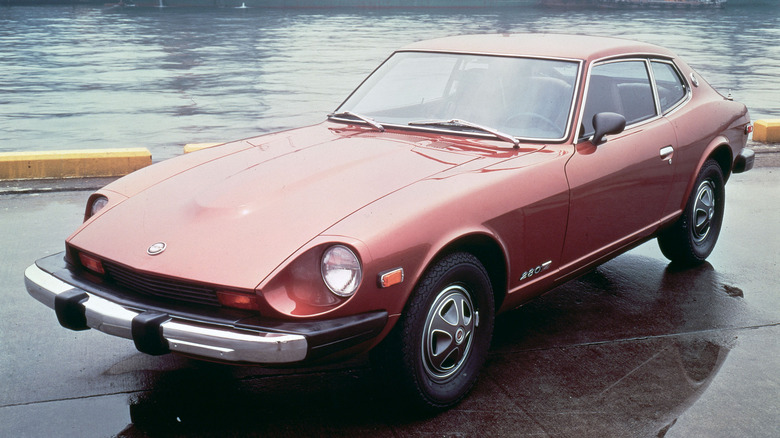 A 1975 Datsun 240Z, front-left three-quarter view