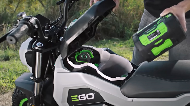 batteries on EGO mini bike