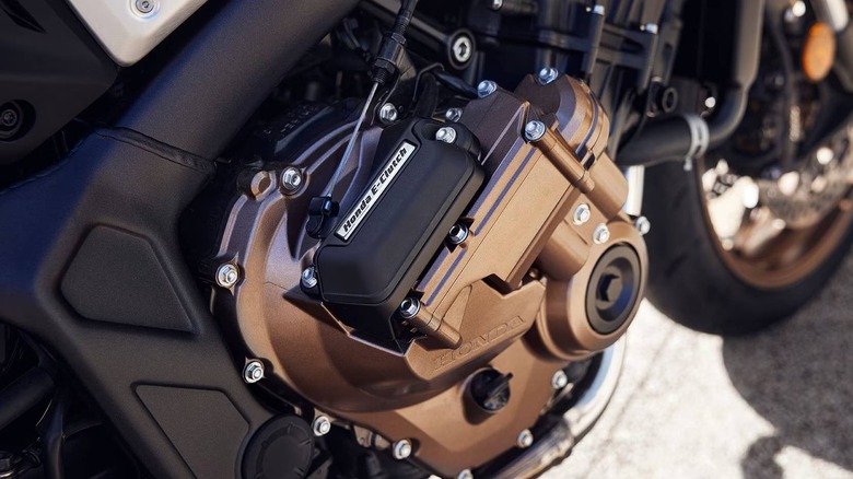 A Honda E-Clutch system on a motorcycle