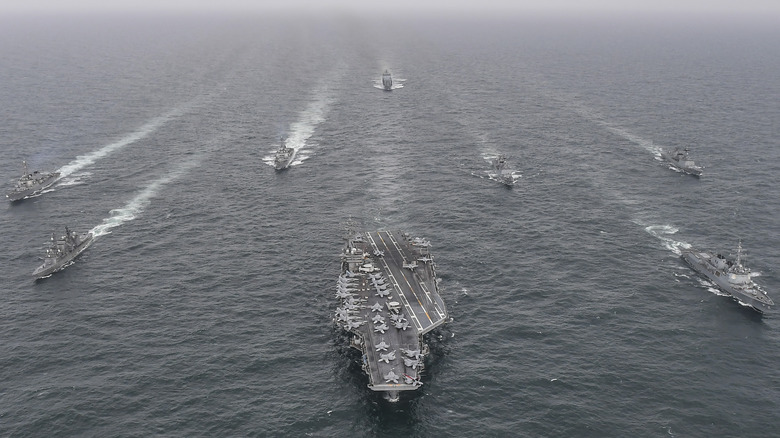 USS Nimitz Carrier Group underway