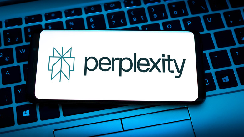 Perplexity app logo on smartphone