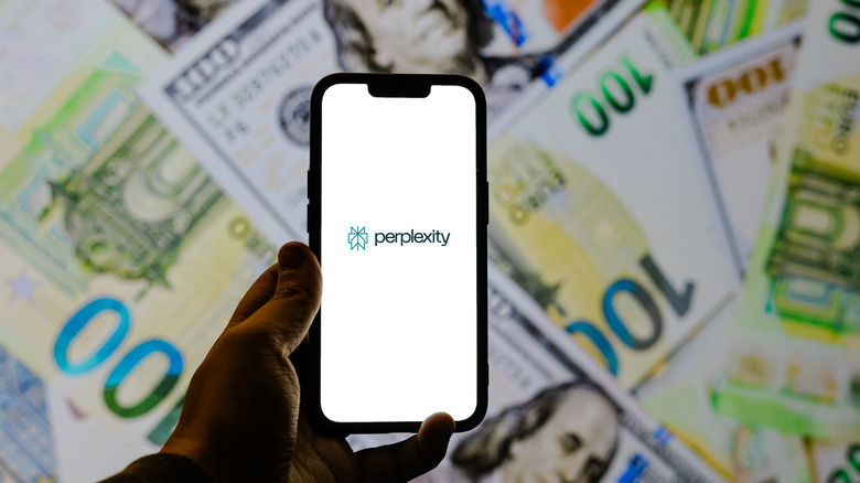 Perplexity app logo on smartphone