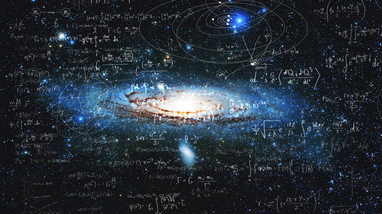 Spiral galaxy and physical formulas in space