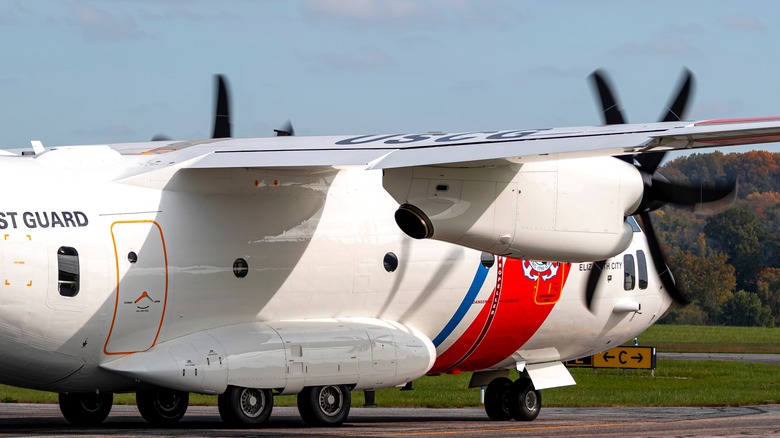 Side view of HC-27J plane