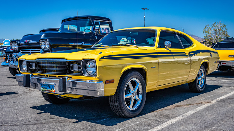 1973 Plymouth Duster parked