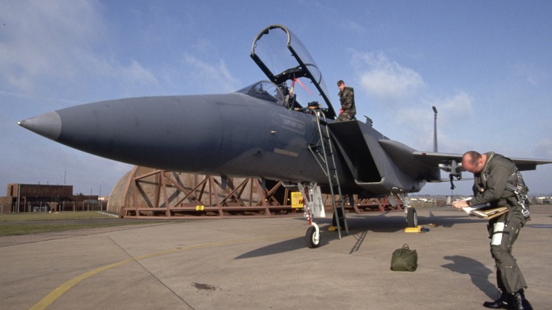 F-15 Eagle on base