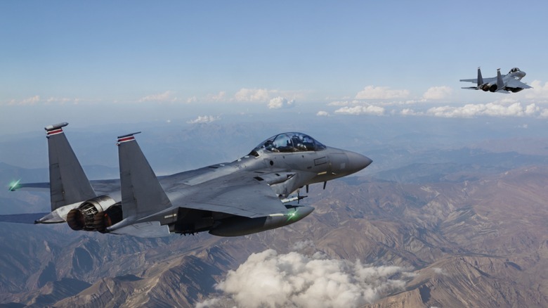 F-15 Eagles in flight