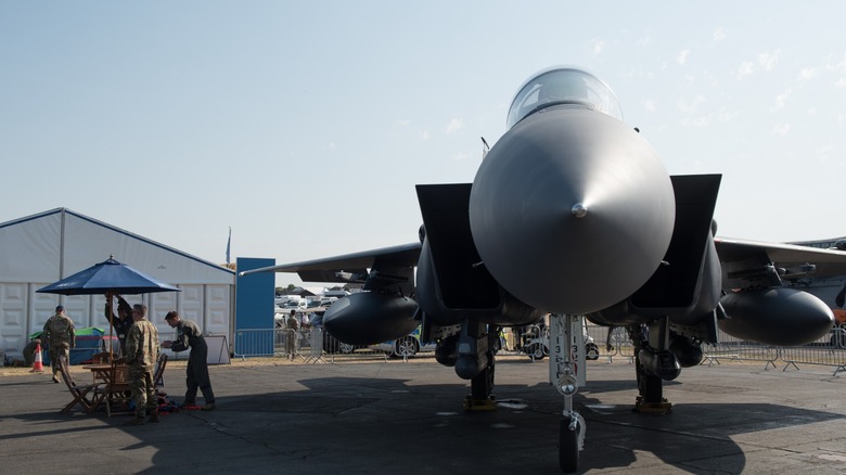 F-15 Eagle on base