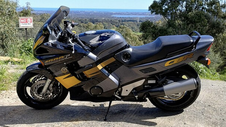 Black and gold Honda CBR1000F