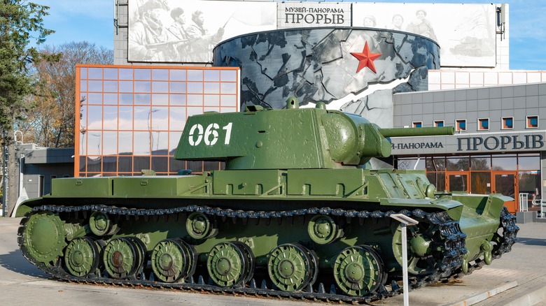 KV-1 tank displayed outside museum