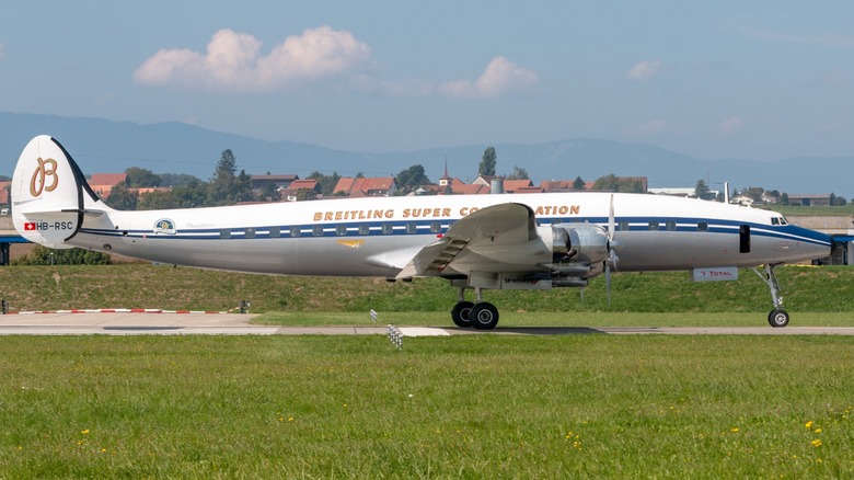 Lockheed Constellation on a runway