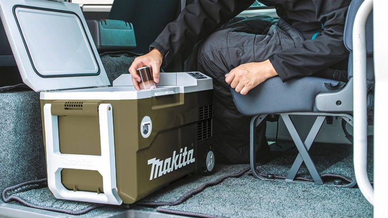 Makita cooler in van