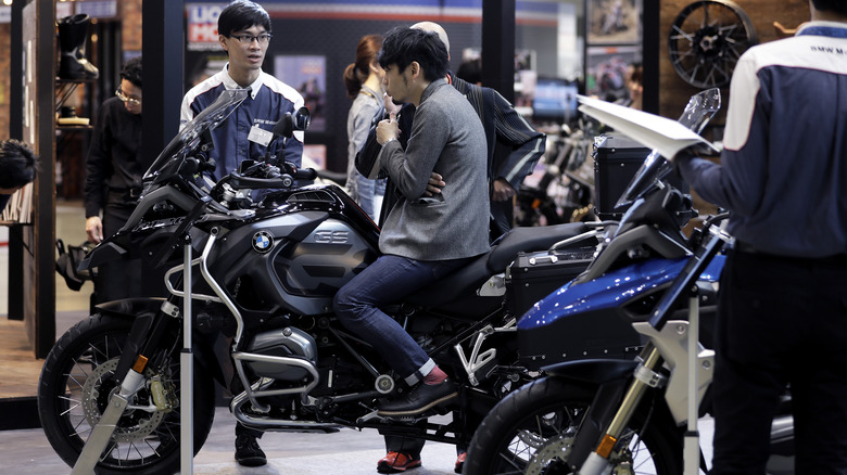 BMW GS Motorcycles on display Tokyo