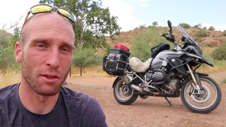 Man reviewing BMW R1200GS