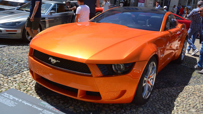 Giugiaro Ford Mustang displayed outdoors