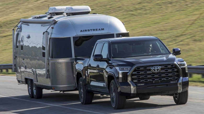 2024 Toyota Tundra towing airstream