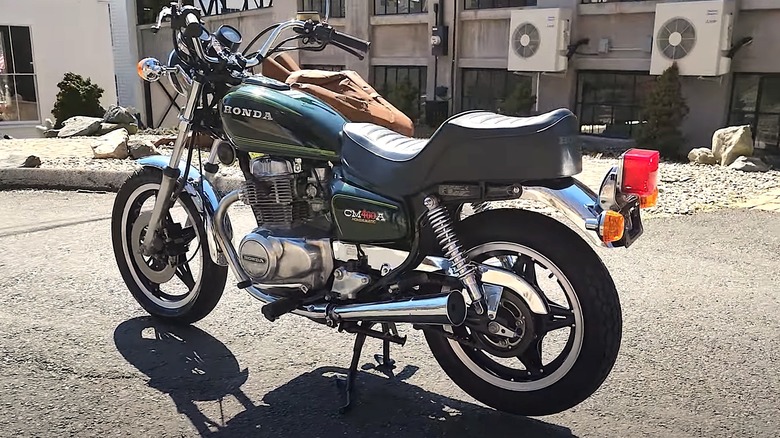 Honda CM400A on display