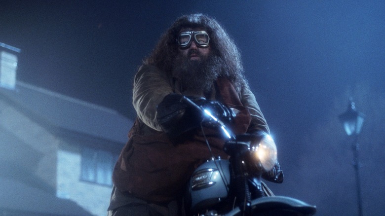 Hagrid on his motorcycle