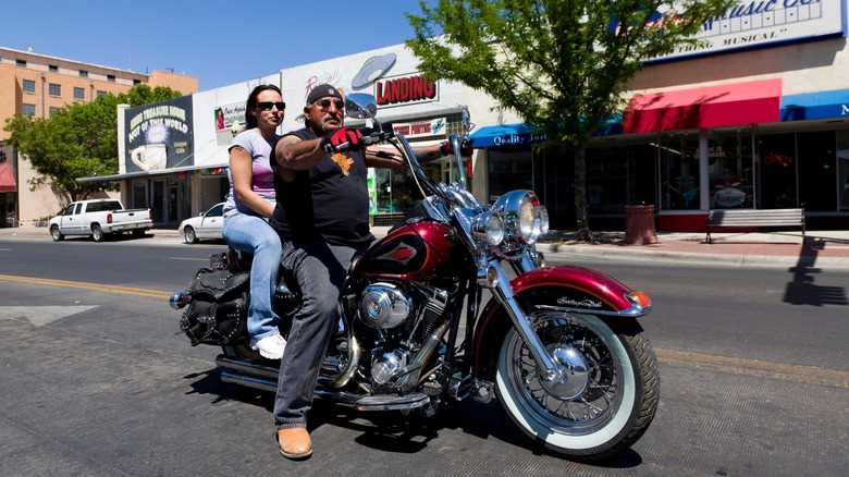 Harley Davidson on street