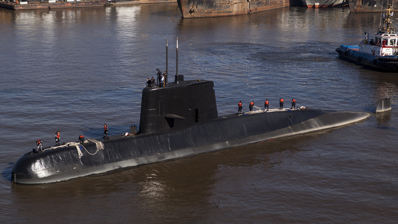 ARA San Juan submarine with crew