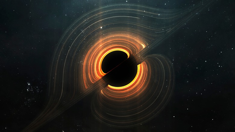 Black hole warping spacetime