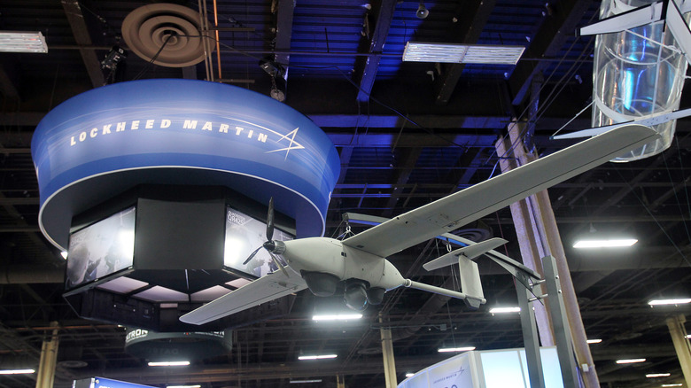 lockheed drone laser power trade show