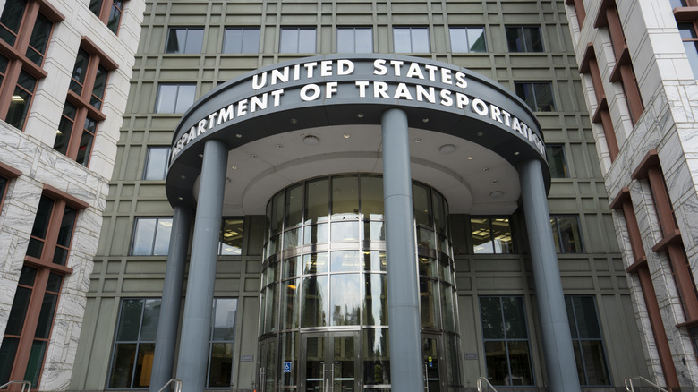 The facade of the U.S. Department of Transportation