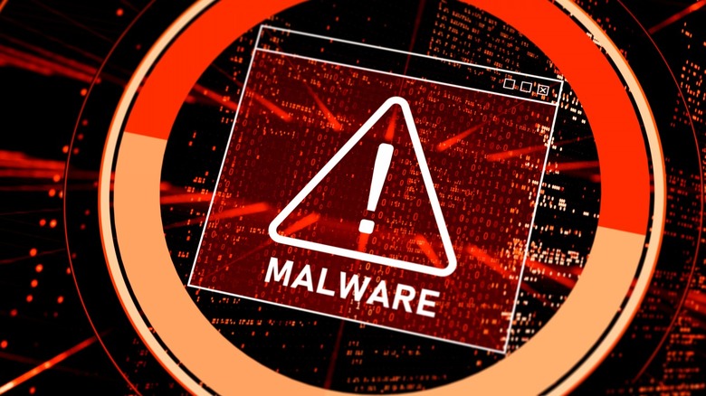 Abstract of malware popup