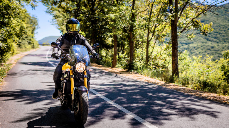 Person riding motorcyle