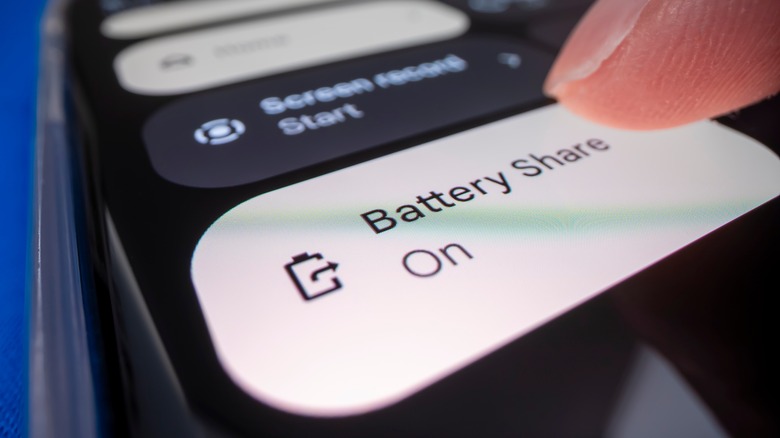 Android battery share feature