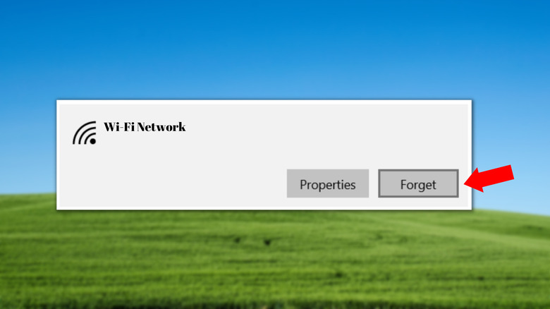 Option to forget Wi-Fi network on Windows 10