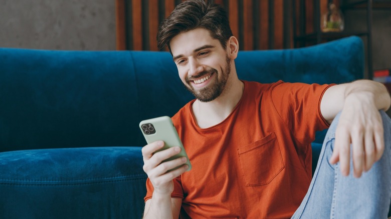 Man enjoying a phone