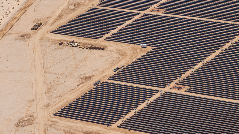 cadmium telluride solar panels at Desert Sunlight Solar Farm