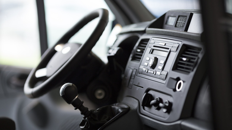 car interior showing the air conditioner