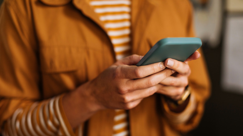 Smartphone in someone's hands