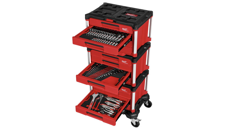 Milwaukee366-piece Master Mechanics Hand Tool Set with Packout Drawers and Dolly