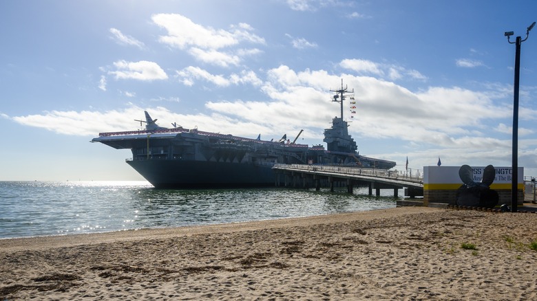 USS Lexington beach entrance