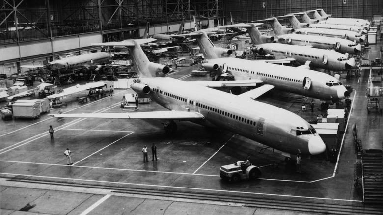 Boeing 727 receiving finishing touches December 7 1978