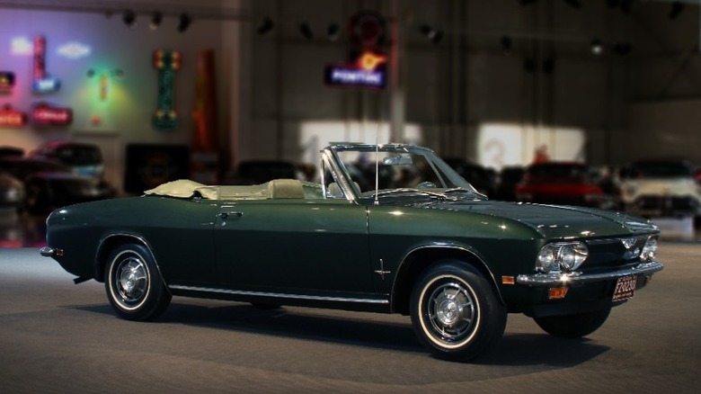 Front 3/4 view of 1969 Corvair Monza Convertible